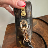 The Junco Crossbody Bag - Vintage Monogram in Black