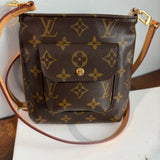 The Junco Crossbody - Vintage Monogram  LV in Vachetta