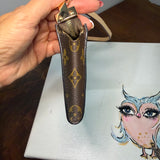 The Junco Wristlet - Upcycled LV Monogram with Shoulder Vachetta