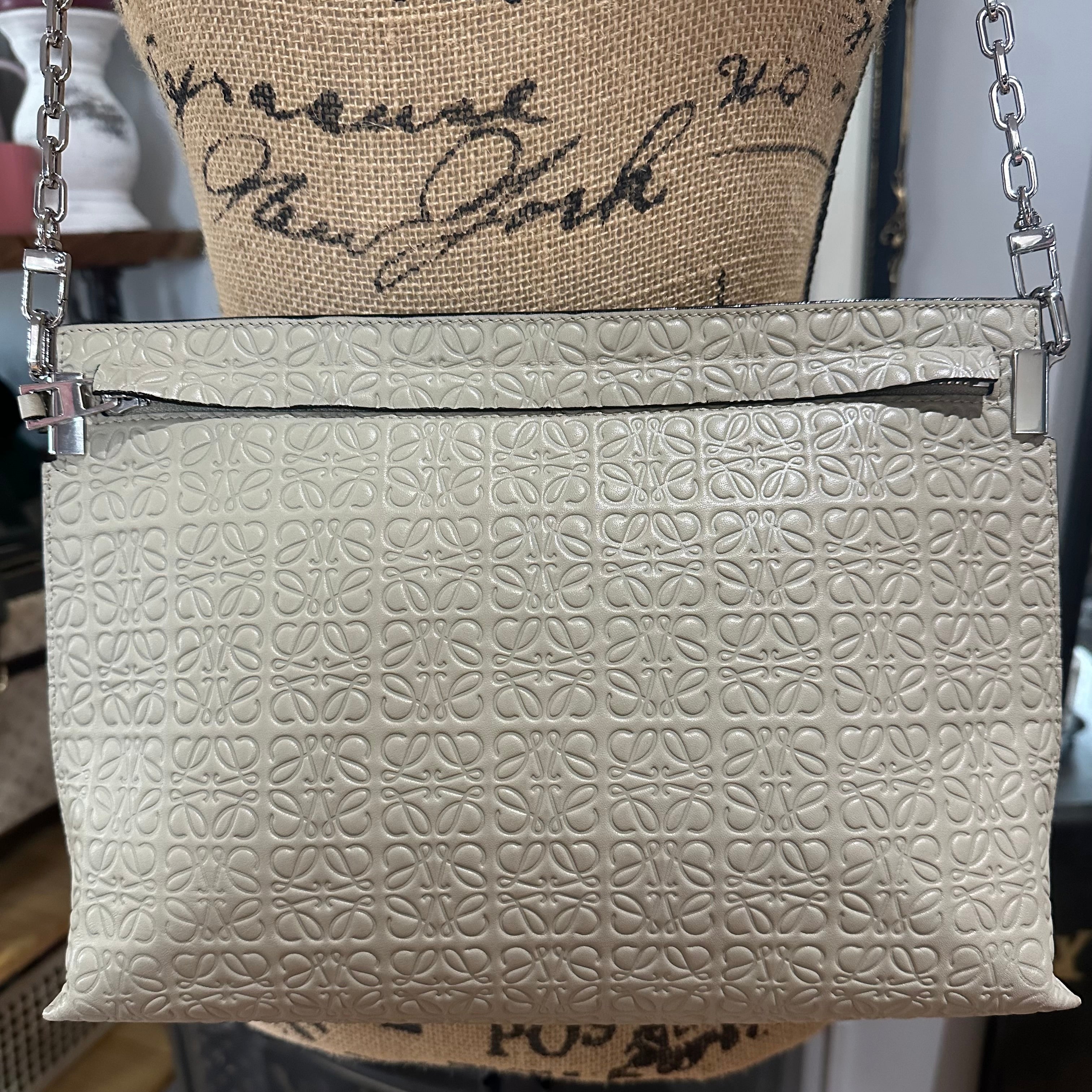 Upcycled Loewe Anagram Bag