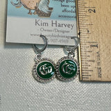 Forest Green/Silver GG Earrings