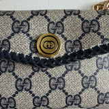 The Junco Wallet on Chain - Navy Vintage Gucci GG