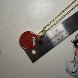 Large Red Christmas LV Trunks & Bags with Gold-Filled Necklace