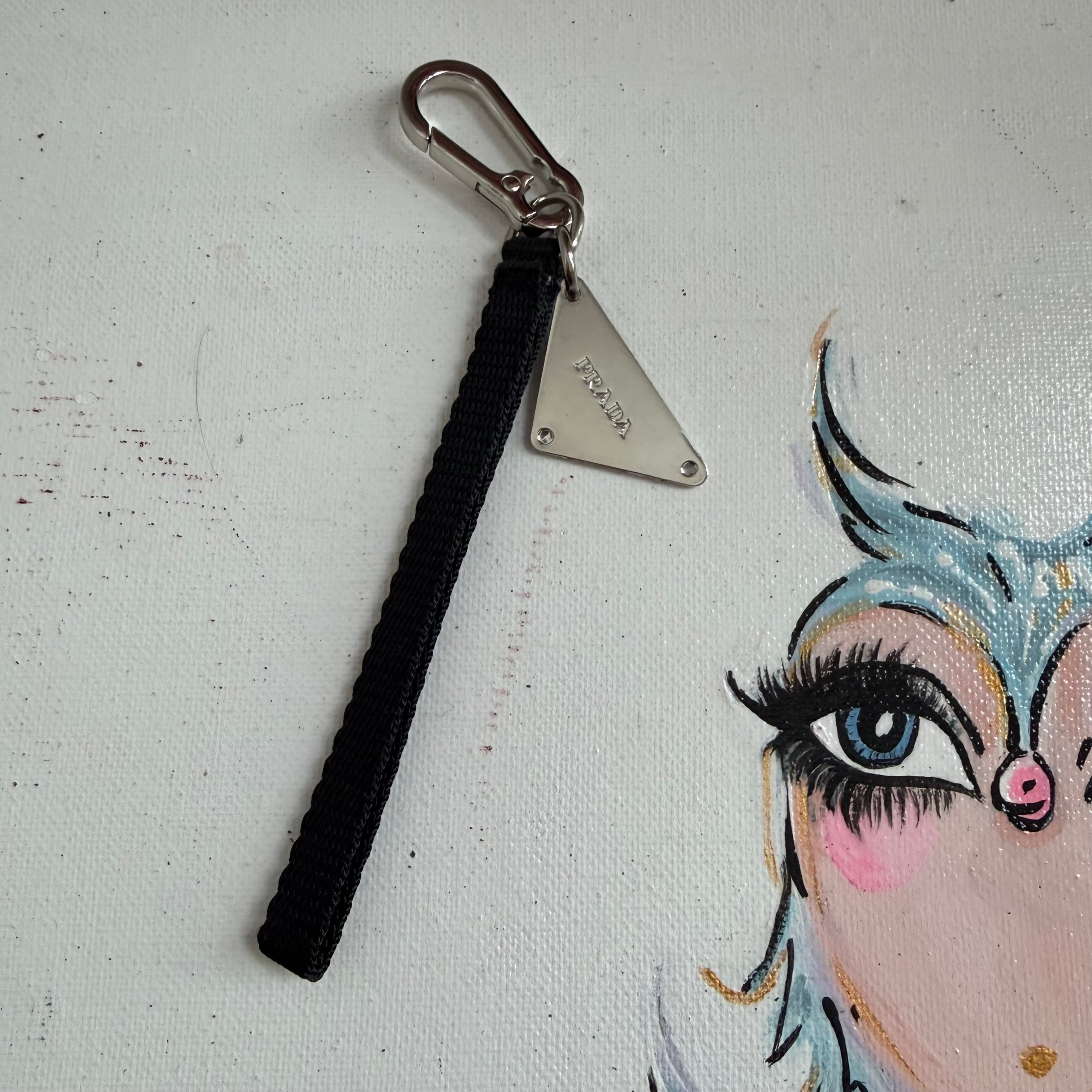 Black Prada Wristlet/Bag Charm