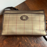 The Swan Crossbody - Vintage Burberry in Nova Check/Brown Leather