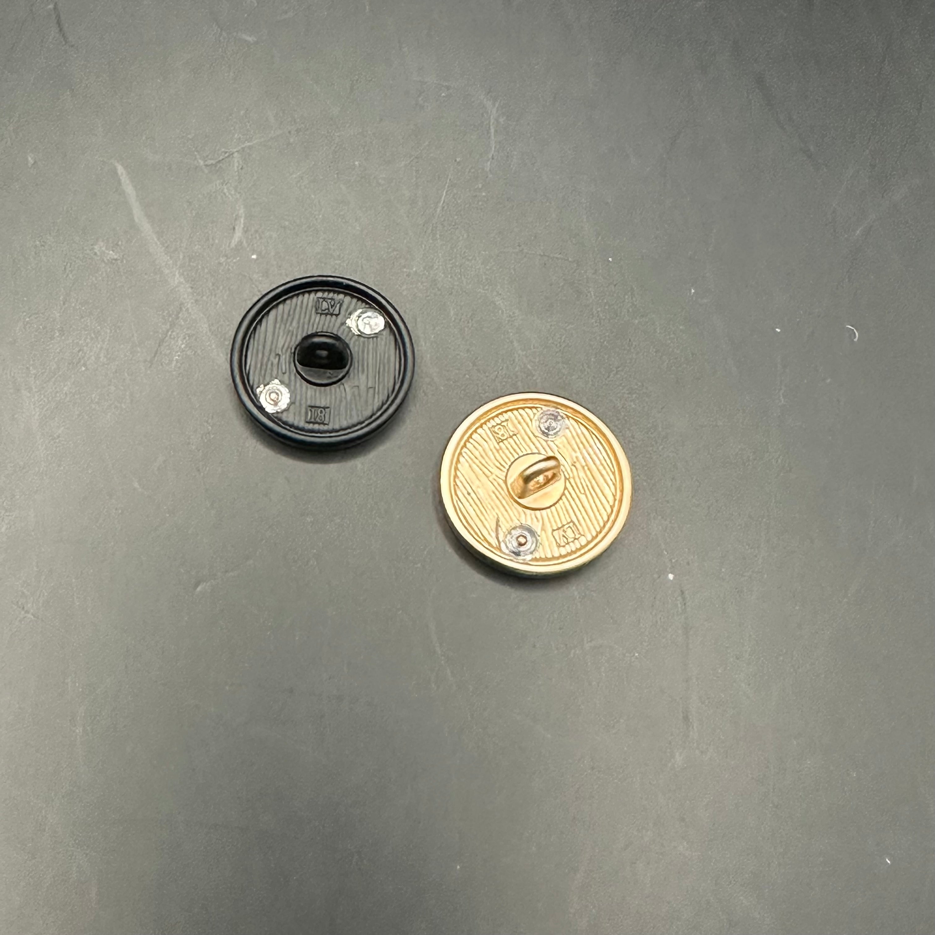 Upcycled LV Button Lanyard/Badge Holder in Black Tourmaline Quartz