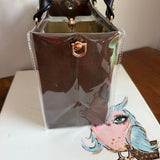 The Smaller Tote Bag - Vintage Brown LV with Black Handles (9x7x5)