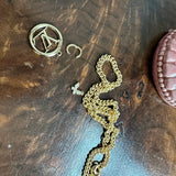 Upcycled LV Circle Charm Necklace on Gold Filled Chain