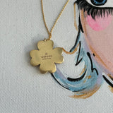 Upcycled Gucci Multicolored Clover Charm Necklace