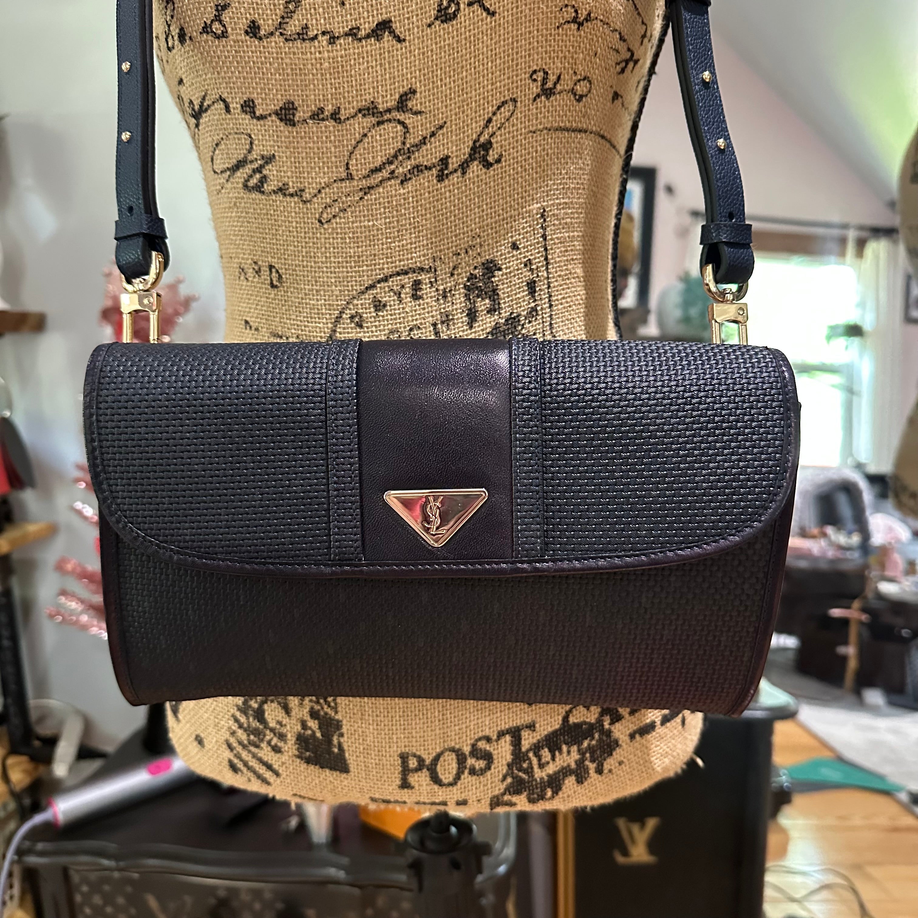 The Junco Crossbody - Vintage YSL in Navy