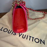 The Junco Shoulder Bag - Upcycled LV Vernis in Rose Pop