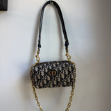 The Junco Crossbody - Dior Trotter Canvas in Navy (with TWO straps!)