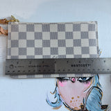 The Chick Wristlet - Upcycled LV in Damier Azur