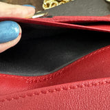 The Junco Wallet on Chain - Vintage GG in Red Patent Leather