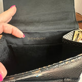 The Junco Crossbody - Vintage YSL in Black Snakeskin