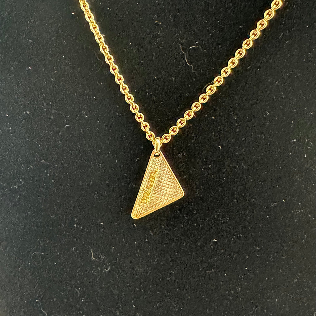 Upcycled Blingy Prada Necklace on Gold-Filled Chain - Gold or Silver