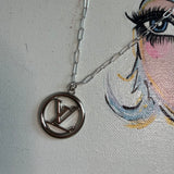 The LV Circle Necklace - Silver
