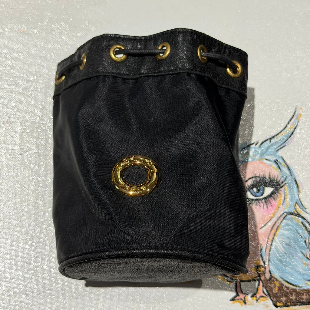 The Junco Drawstring Bag - Black CELINE