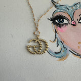 Upcycled Multicolored GG Charm Necklace
