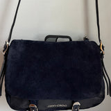 The Peacock Crossbody - Vintage Suede Jimmy Choo in Navy