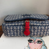 The Peacock Messenger - Gucci Canvas in Blue & Red