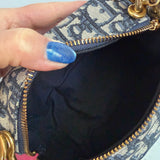 The Junco Crossbody - Dior Trotter Canvas in Navy (with TWO straps!)