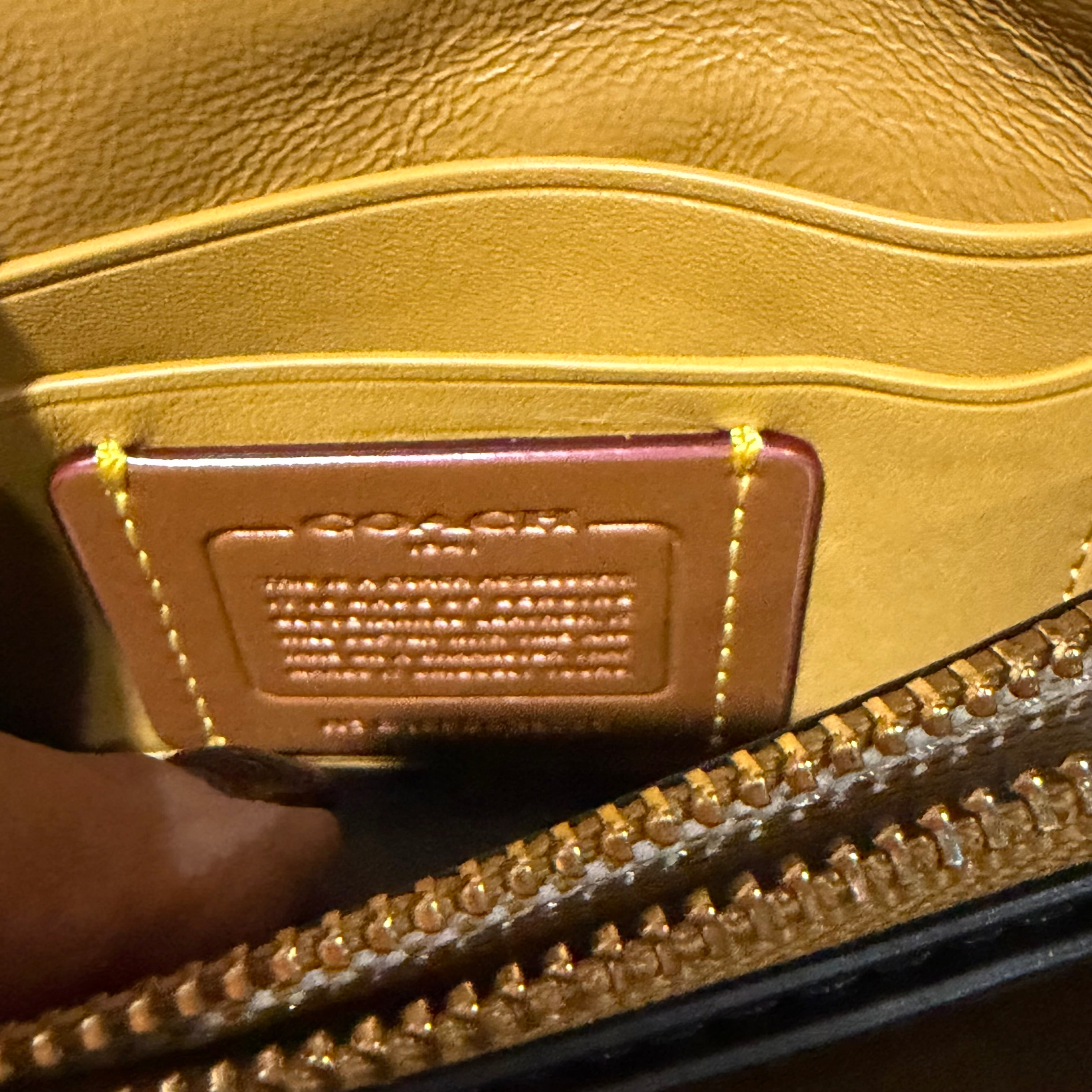 The Junco Wristlet - Black Leather Coach