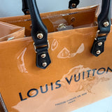 The Tote Bag - Classic Orange LV Bag with Black Handles (10x8x6)