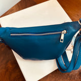 Royal Blue Leather Prada Tag Sling/Fanny Pack Bag