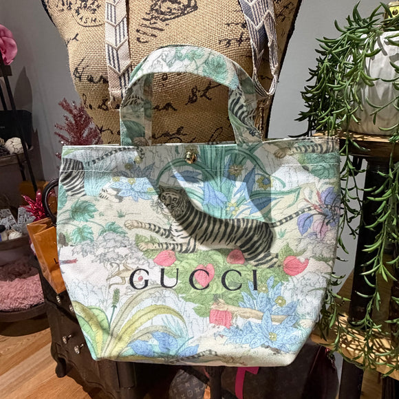 The Crossbody Tote Bag - Canvas Gucci Tiger – Beauty Bird Vintage