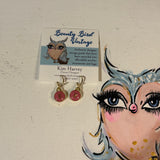 Rainbow of Colors - Tiny LV Charm Earrings