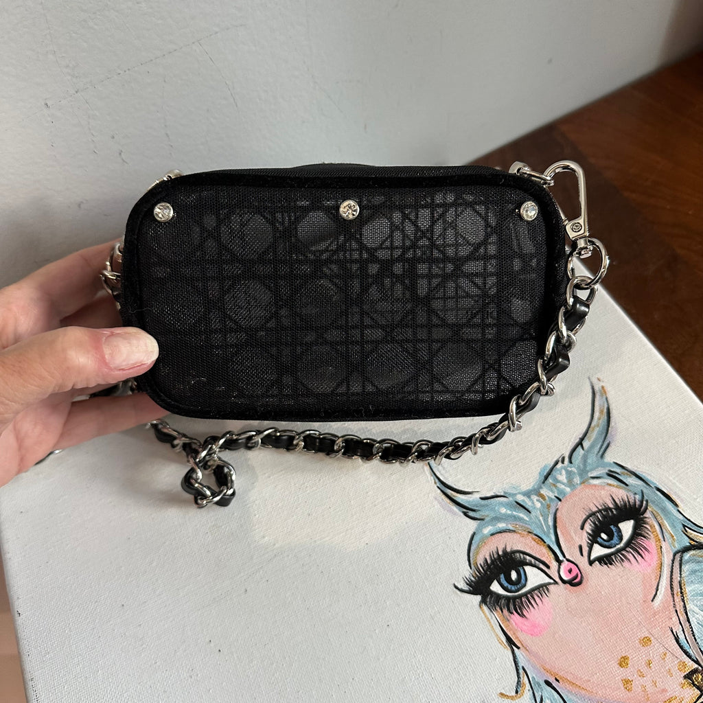 The Junco Crossbody Bag - Dior in Black Mesh