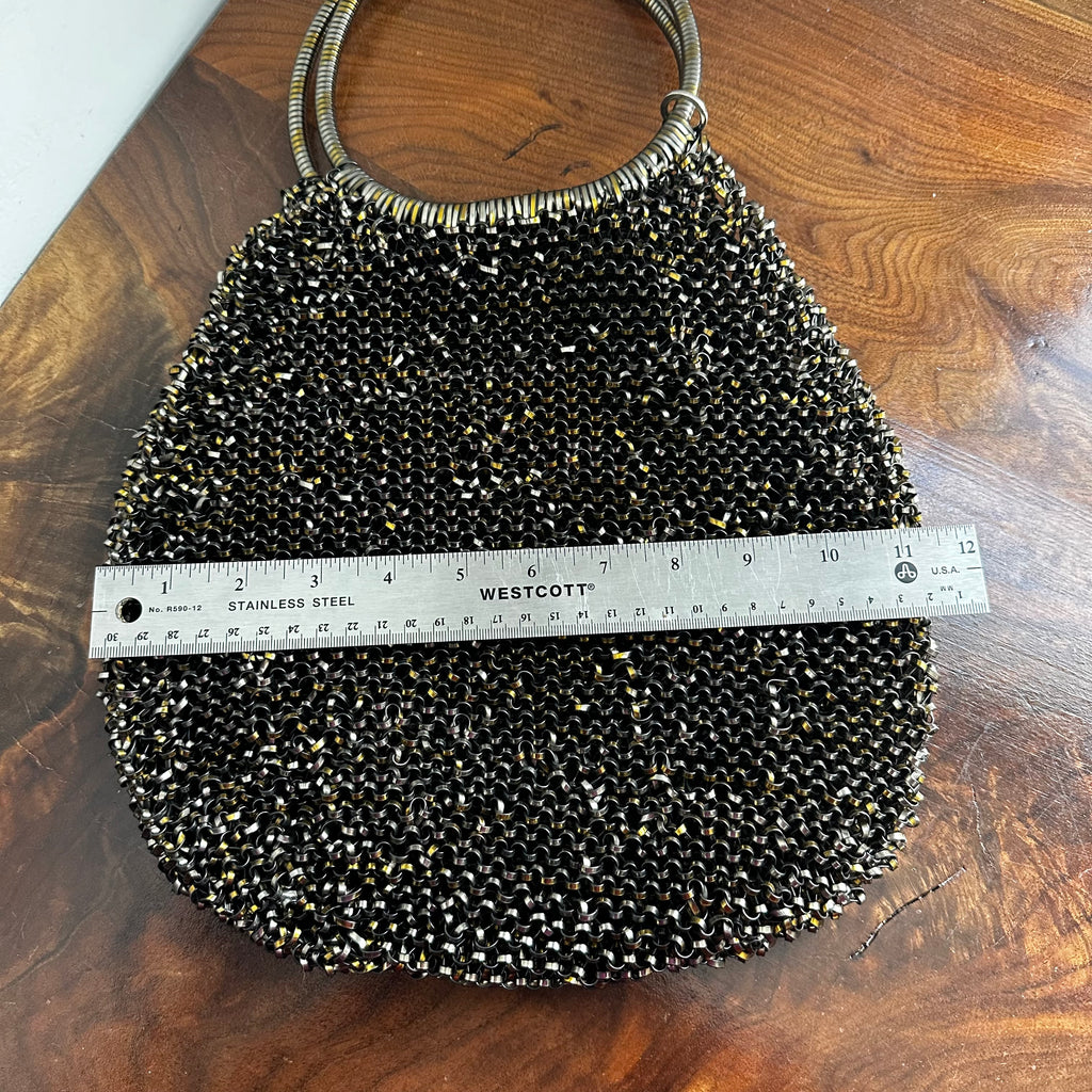 Anteprima Wirebag Standard Tote in Black, Silver and Gold