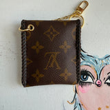 The Cardinal - Monogram LV Card Holder/Keychain in Brown