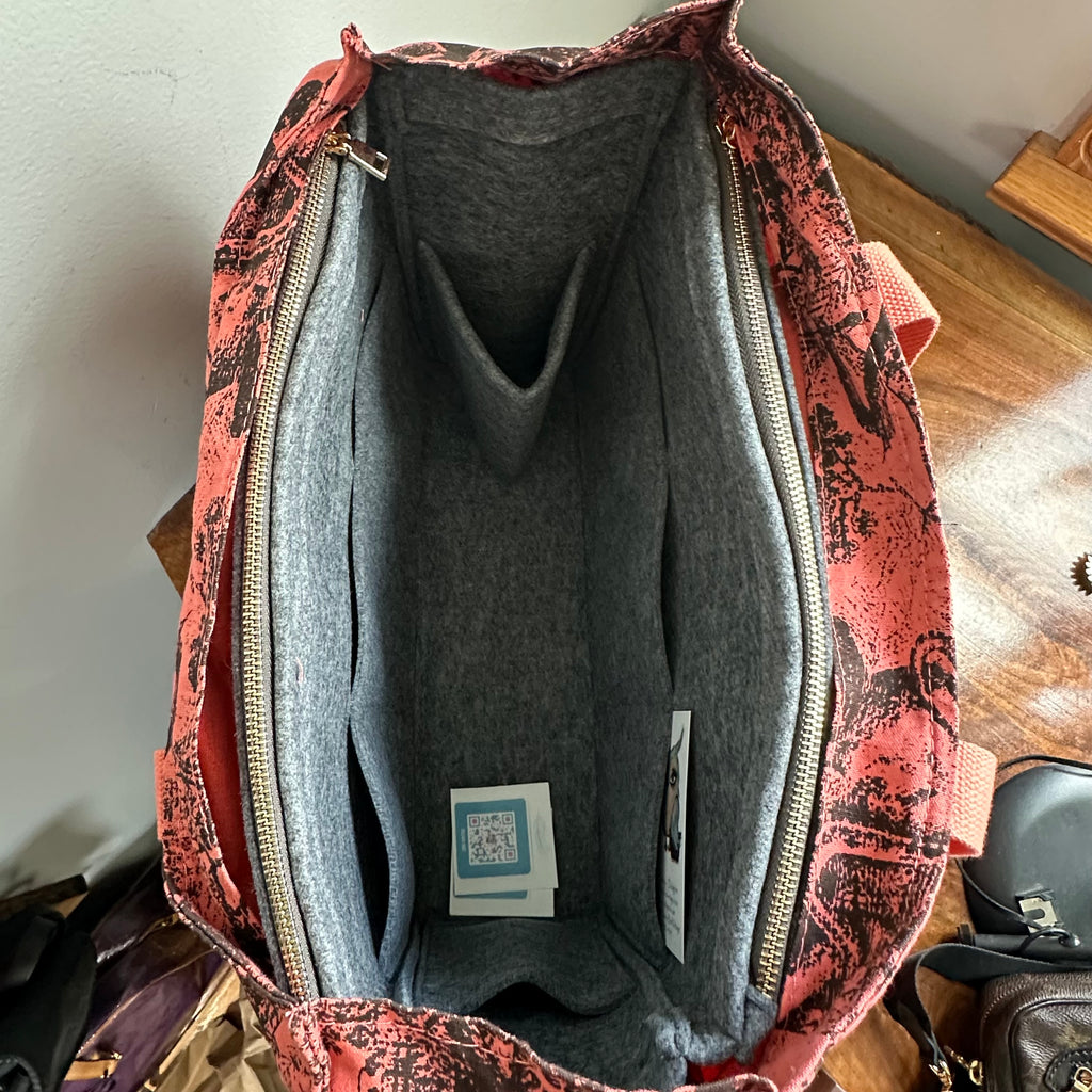 The Tote Bag - Canvas Dior in Salmon Pink/Graphite