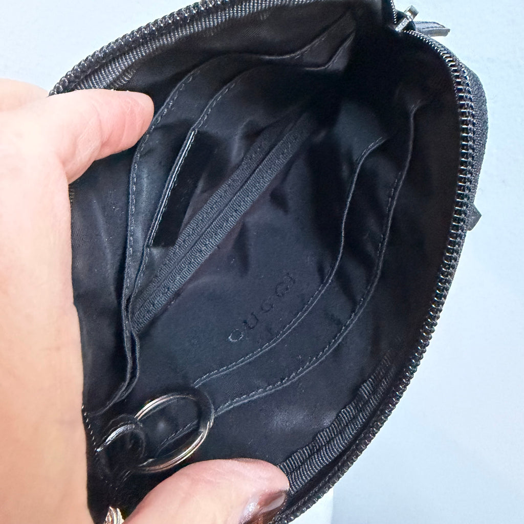 The Junco Wristlet - Vintage Gucci in Black Canvas