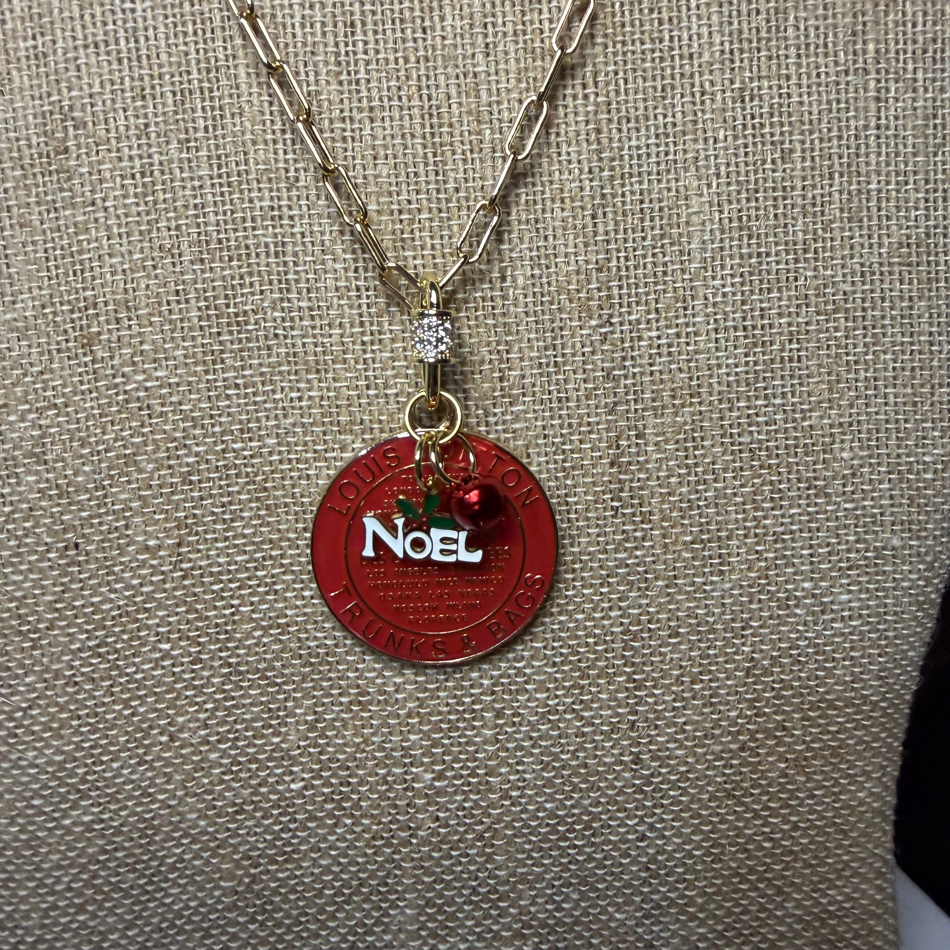 Upcycled LV Necklace