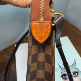 The Swan Crossbody - Vintage Damier Centenaire in Brown