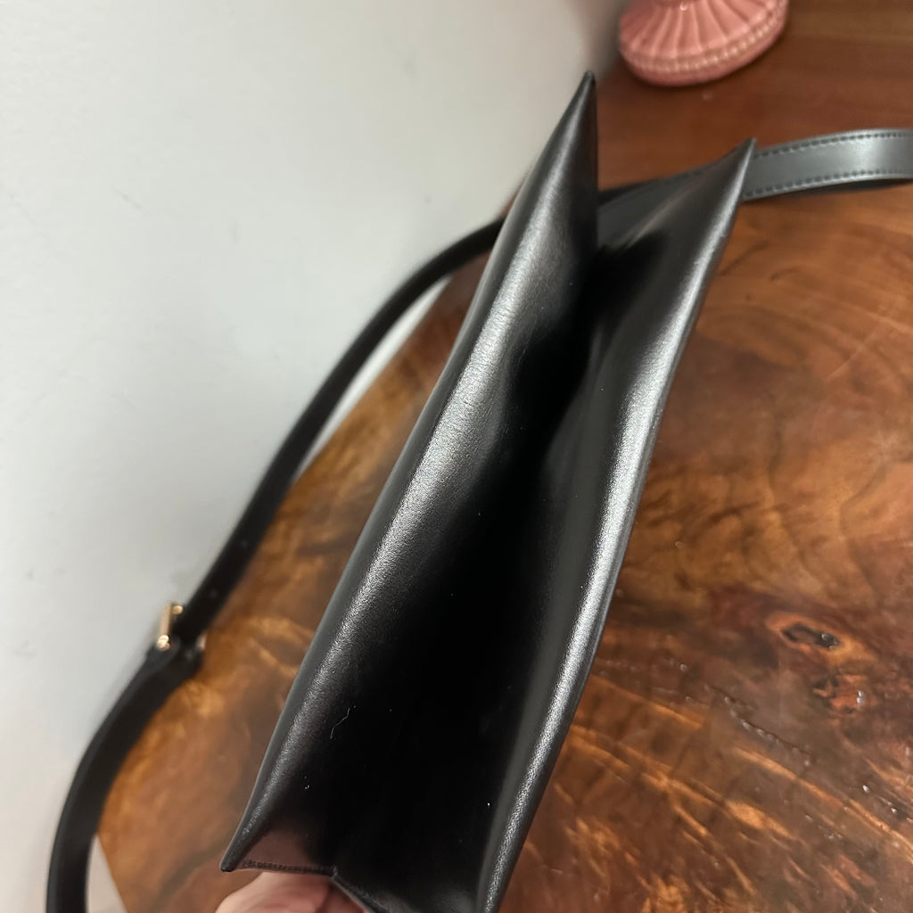 The Junco Crossbody - Vintage Loewe Anagram in Black Leather