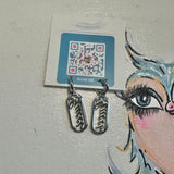 Upcycled Silver Gucci Zipper Pull Earrings