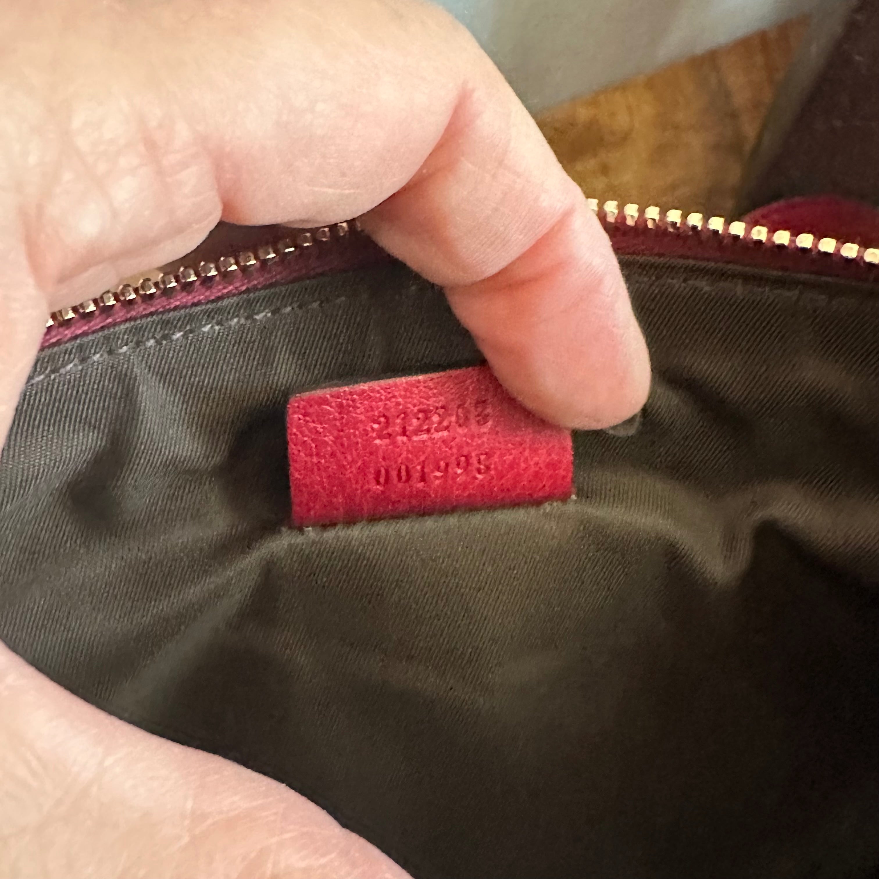 The Junco Crossbody - Gucci Guccisima Leather in Deep Red