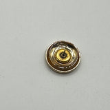 Upcycled Dior White/Gold Button Earring Studs