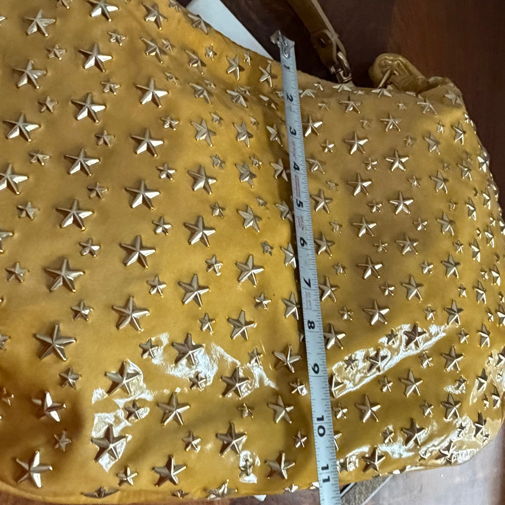 The Peacock Hobo - Vintage Jimmy Choo Star Stud Sky Bag in Golden