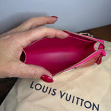 The Junco Shoulder Bag - Upcycled LV Vernis in Rose Pop