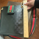 The Swan Messenger - Vintage Imprime Gucci in Black