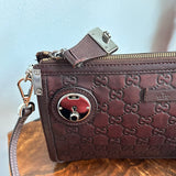 The Junco - Vintage Gucci Guccissima Crossbody Bag in Brown
