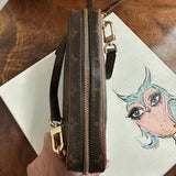 The Junco Crossbody - Vintage Monogram in Tan