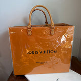 The Large LV Tote/Crossbody Bag - Classic Orange with Organizer Insert