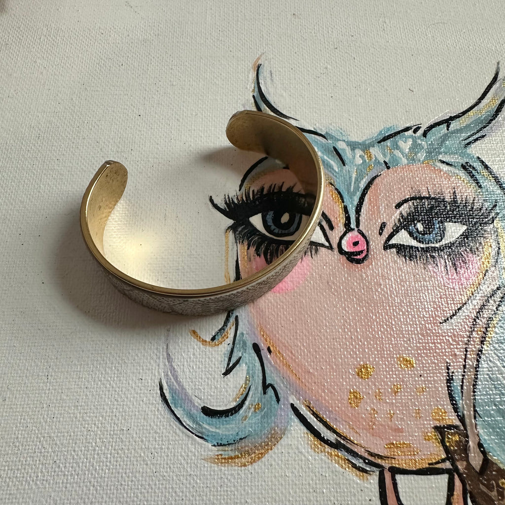 Adjustable Bracelet Cuff in Upcycled Dior