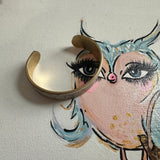 Adjustable Bracelet Cuff in Upcycled Dior